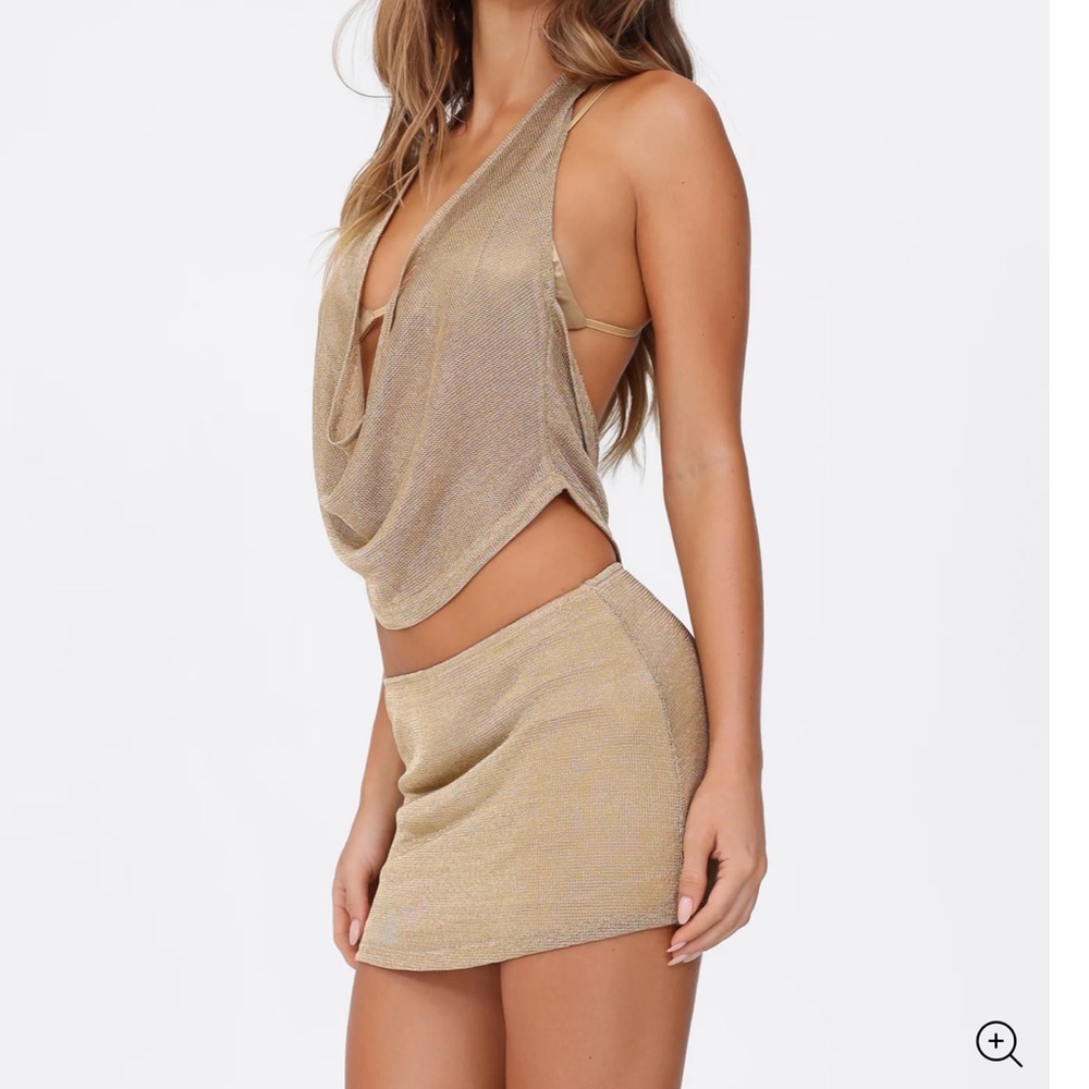 Tiger mist Makena Gold Skirt Set - Picture 2 of 4